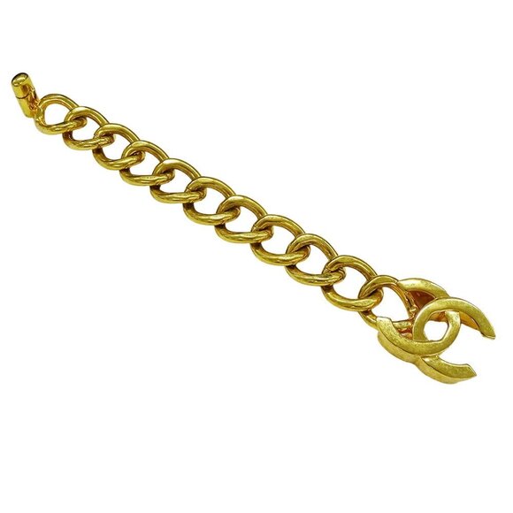 CHANEL Gold Logo Charm Bracelet - Picture 4 of 12